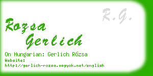 rozsa gerlich business card